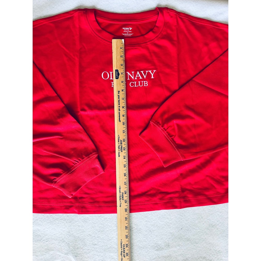 Old Navy Womens Plus Size 4X Red Sweat Shirt Top‎ BNWT Long Sleeve - Picture 7 of 8